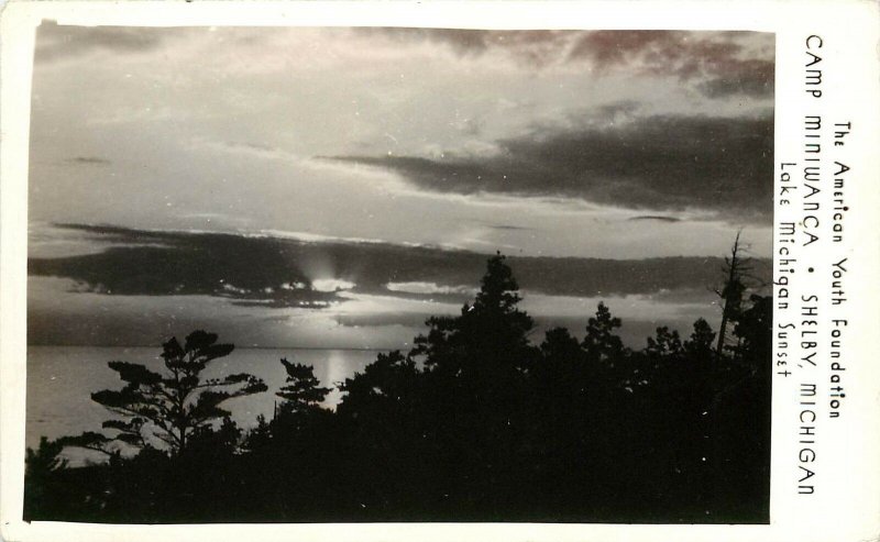 Vintage Real Photo PC; American Youth Foundation, Camp Miniwanca, Shelby, MI