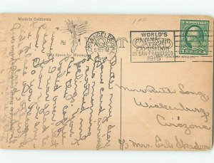 Divided-back FALLS AT RUSTIC BRIDGE Postmarked Los Angeles California CA AD8218