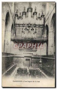 Old Postcard Organ Narbonne The organ of St Just