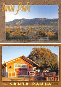 2~4X6 Postcards  Santa Paula, CA California AERIAL VIEW & Railroad Depot~Station