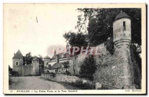 Old Postcard Avallon La Petite Porte and Tower Gaujard