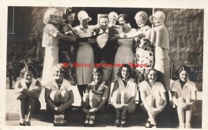 Movie Film Actors, RPPC, Pretty Woman on the Set, Photo