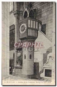 Postcard Old Clock Beauvais Interior of the Cathedral of the 14th Clock