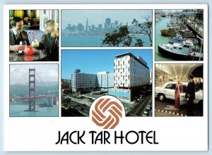 1960 San Francisco California Postcard Jack Tar Hotel Van Ness Geary Multiview