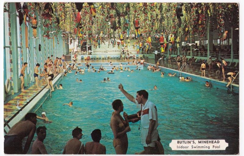 Butlins; Minehead, The Indoor Swimming Pool PPC, Unposted, By Harvey Barton