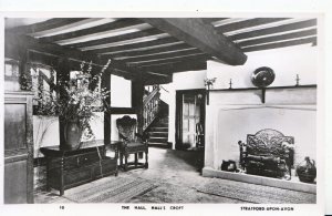 Warwickshire Postcard - The Hall - Hall's Croft - Stratford upon Avon - RP  F793