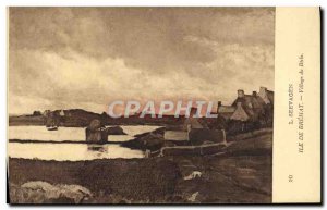 Old Postcard Ile De Brehat Village Birlo Seevagen