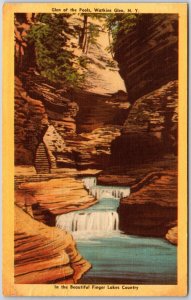 1946 Glen Of Pools Watkins Glen New York Beautiful Finger Lakes Posted Postcard