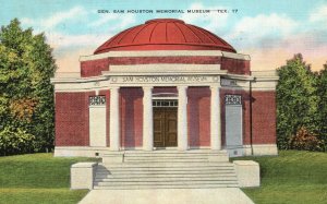 Vintage Postcard 1940 General Sam Houston Memorial Museum Large Collection Texas