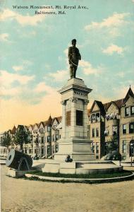 Baltimore Md~William Watson Monument~Mexican Army Mortars~Royal Ave Apts~1913