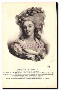 Old Postcard Princess Lamballe Marie Therese of Savoy Carignan