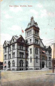 Post Office Wichita Kansas 1909 postcard