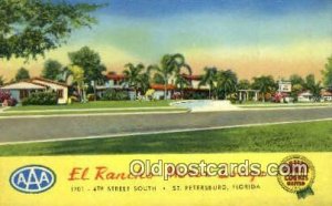 El Rancho Motor Lodge, St. Petersburg, FL, USA Motel Hotel Unused yellowing o...