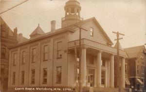 E93/ Wellsburg West Virginia RPPC Postcard c1910 Court House Building