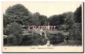 Old Postcard Paris Square du Temple