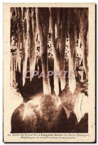 Old Postcard Grotte du Grand Roc Laugerie Lower trimmings and transparent cry...