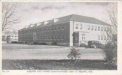 Maryland Fort Geo G Meade Bakers and Cooks School