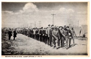 Camp Upton New York Long Island , Recruits on a Hike