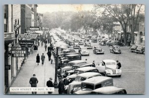 LE ROY NY MAIN STREET VINTAGE POSTCARD  