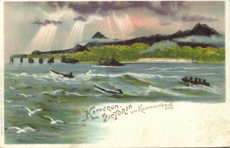 german west africa, CAMEROON, Victoria near Mount Cameroon, Fako Volcano (1899)