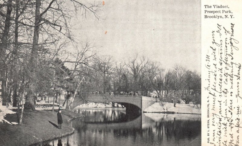 Vintage Postcard 1907 The Viaduct Prospect Park Brooklyn New York NY