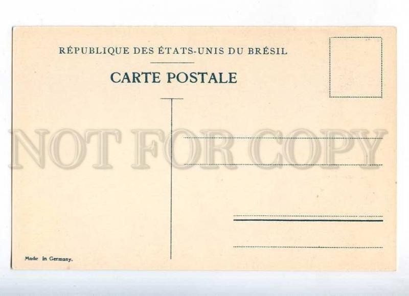 231961 BRAZIL Coat of arms STAMPS Vintage Zieher postcard