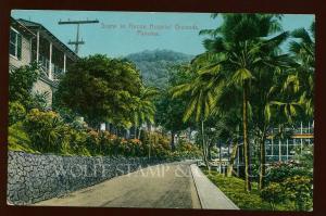 Early Postcard Beautiful Scene at Ancon Hospital Canal Zone Panama Canal  B4078