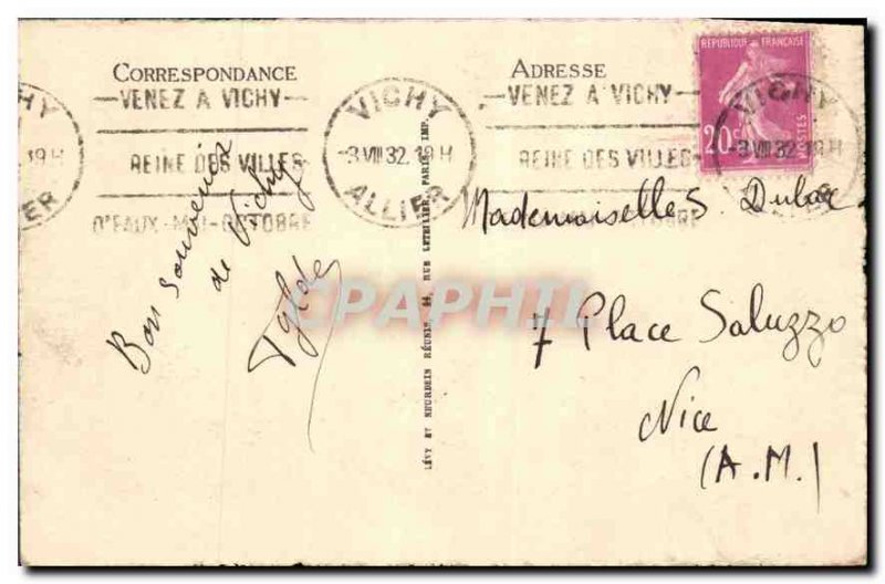 Postcard Old Vichy bins Old Park