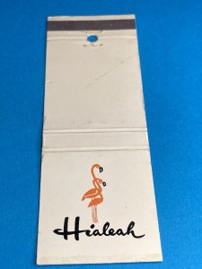 Hialeah Flamingo Matchbook Cover Miami FL MB160