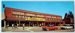 LAKE TAHOE, Stateline NV ~ WAGON WHEEL SALOON CASINO 8 1/4x3 1/2 Postcard