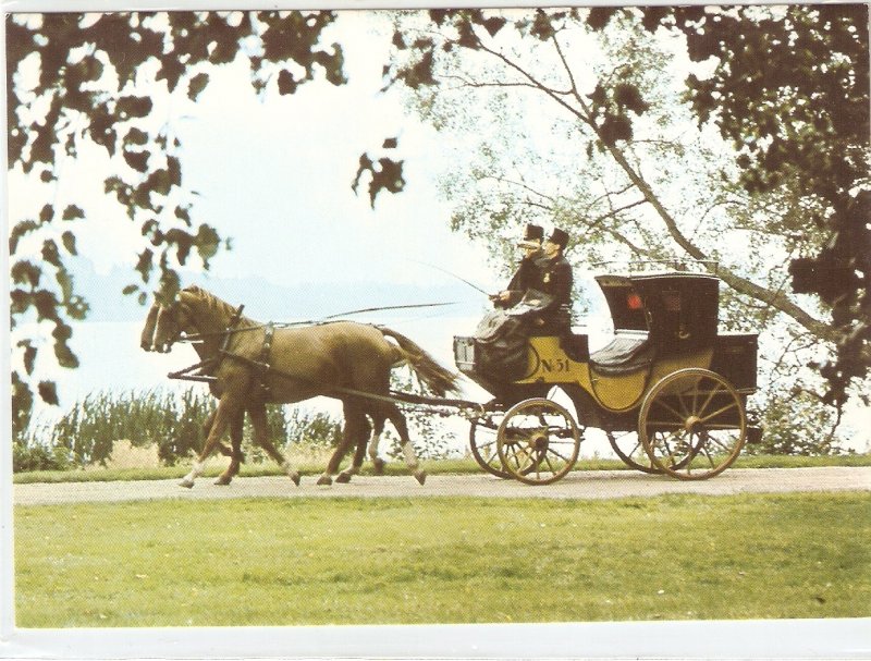 A Swedish postal coach  from the 18th cent. Modern Swedish PC. Continental