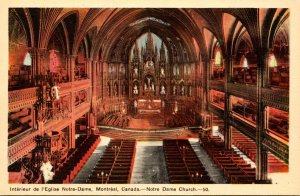 Canada Montreal Notre Dame Church Interior