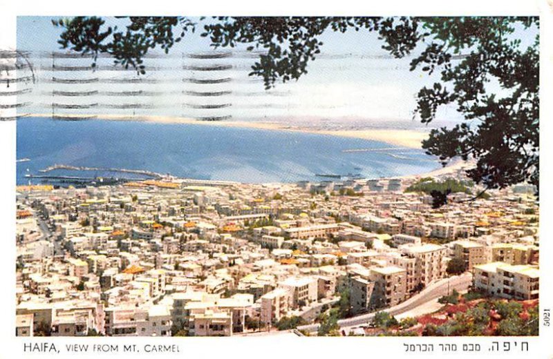 View from Mt Carmel Haifa Israel 1958 