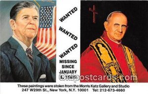 Paintings Stolen from the Morris Katz Gallery Missing Since Jan 3, 1989 Unused 