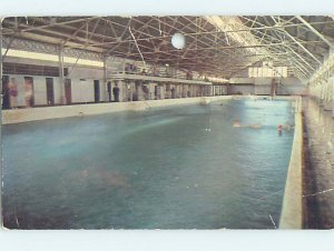 Damaged by Punch Hole Pre-1980 SWIMMING POOL SCENE Hot Spring SD AF2365