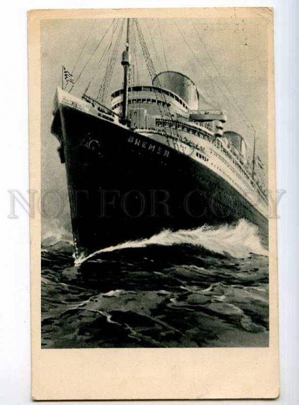 247942 NORDDEUTSCHER LLOYD from ship liner BREMEN 1929 ye RPPC