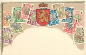 Postcard C-1910 Stamp Collecting Philatelic Russia Lion Crest TP24-2160