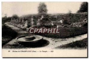 Old Postcard Ruins Of The Temple Champlieu