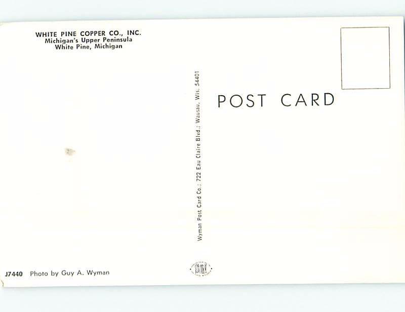 Unused Pre-1980 FACTORY SCENE White Pine Michigan MI c6569