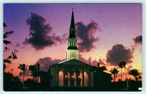 WEST PALM BEACH, Florida FL ~ Sunset View FIRST BAPTIST CHURCH 1971  Postcard