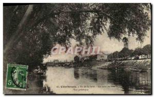 Old Postcard Courbevoie Ile de la Latte A corner of the island Artistic view