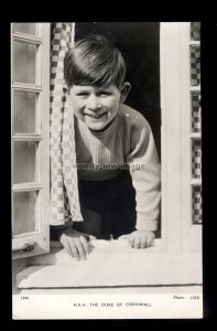 r4280 - Prince Charles cheekily smiling from a window c1954 - Tuck's postcard