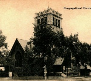 Laconia New Hampshire NH Congregational Church UNP Postcard Meriden Gravure Co