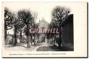 Old Postcard Poitiers The church of St John Avenue Montierneuf of entry