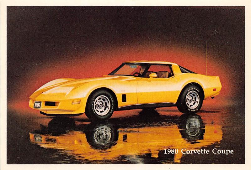 C17/ Chevrolet Corvette Advertising Postcard Chrome Muscle Car 1980 Coupe 7