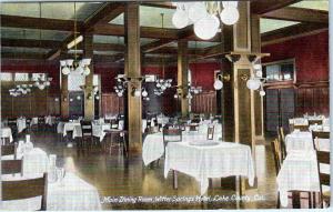 WITTER MEDICAL SPRINGS, CA California  DINING ROOM c1910s  Lake County Postcard
