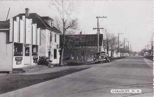 Canada New Brunswick Caraquet Street Scene Real Photo RPPC