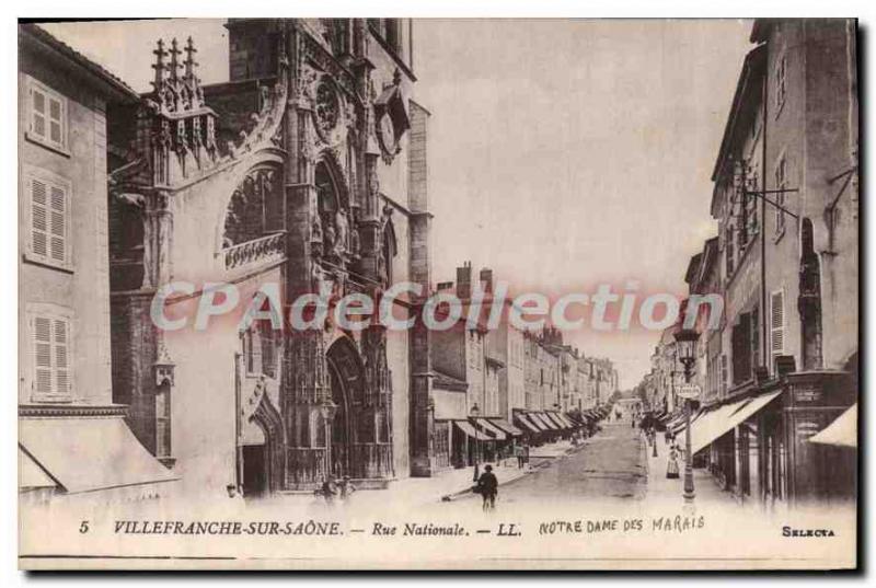 Old Postcard Villefranche National Rue Notre Dame des Marais