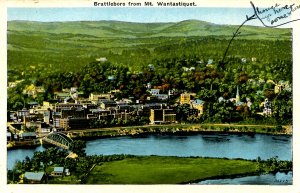 VT - Brattleboro. View from Mt. Wantastiquet   