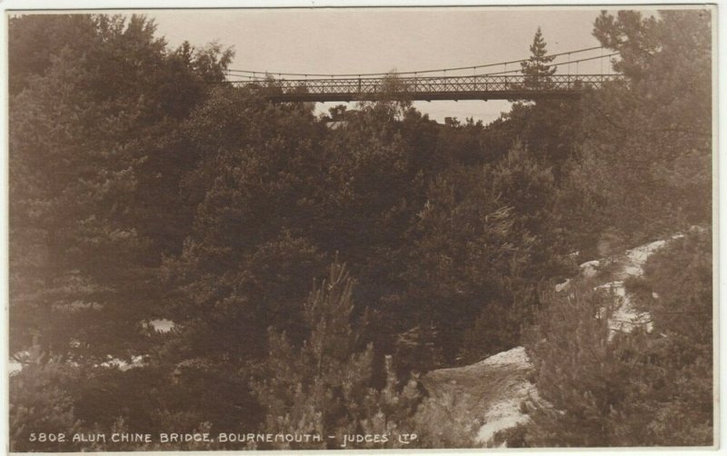 Dorset; Alum Chine Bridge, Bournemouth 5802 RP PPC By Judges, Unused, c 1930's 